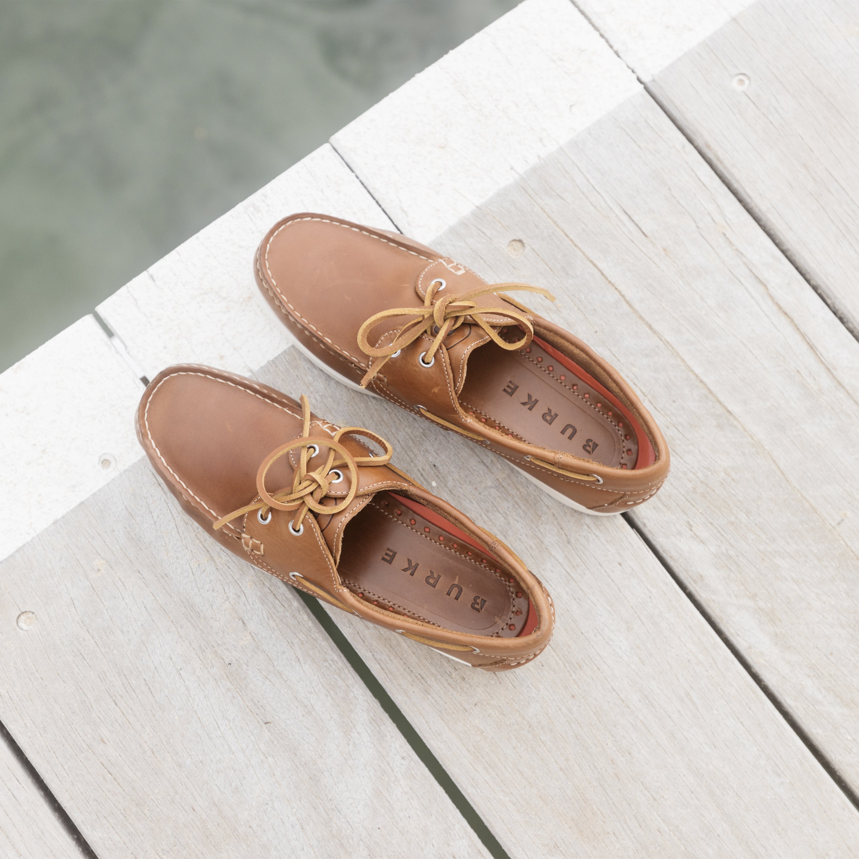 Flinders Leather Deck Shoe - Tan