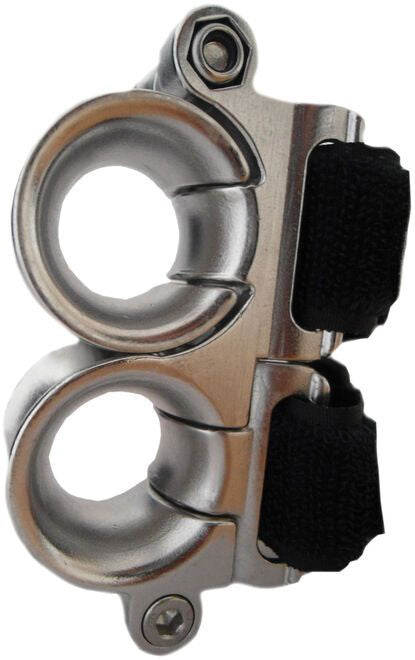 Double fairlead - For 25 mm dia stanchion - With webbing