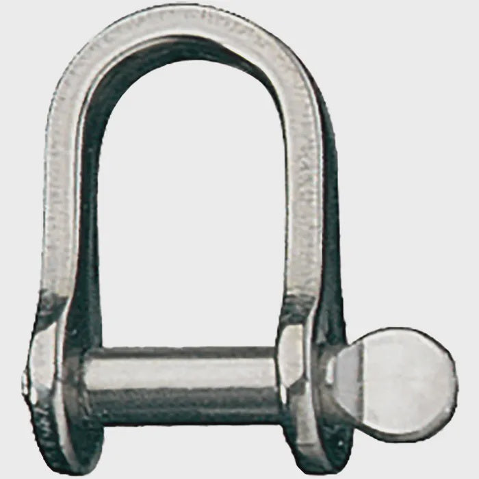RF617 Stainless Steel D Shackle, 1/4" Coined Pin