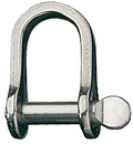 Stainless Steel D Shackle, 3/16" Pin, Coined Head