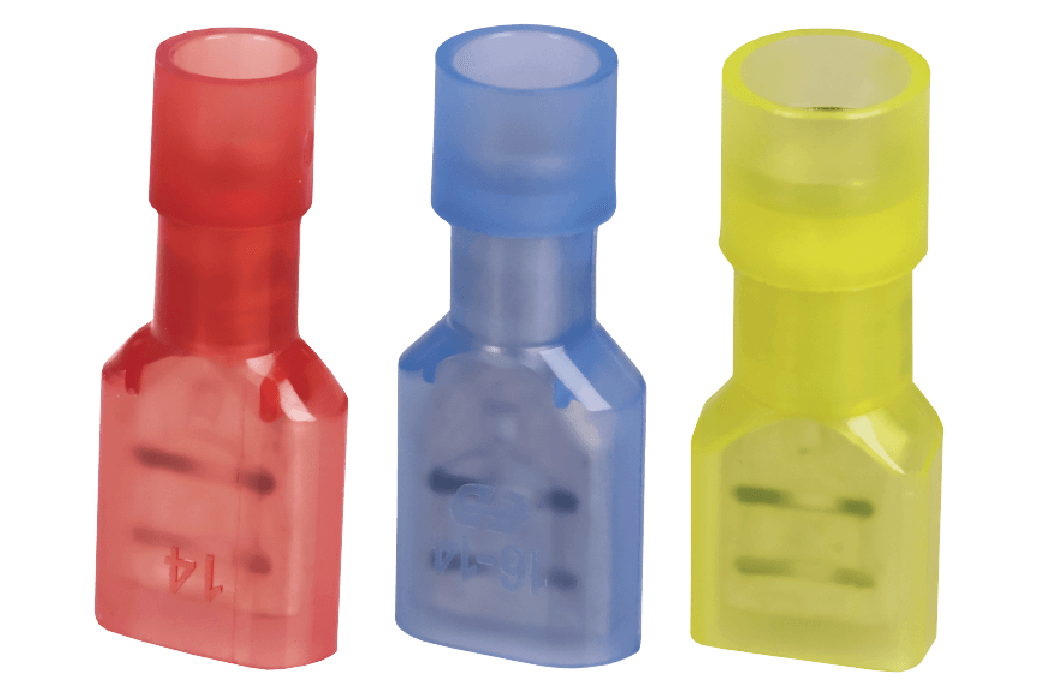 Quick Connect Female Nylon Copper Sleeve (Quick Connect Female Yellow Fully Insulated Nylon 6mm/0.8mm) - each