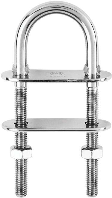 U-bolt pad eye - Dia: 8 mm - Length: 100 mm