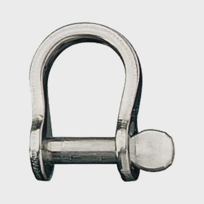 Stainless Steel Bow Shackle, 5/32" Pin, Coined Head