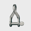 Stainless Steel Twisted D Shackle, 1/4" Pin, Coined Head