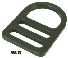 BLA CANOPY STRAP BUCKLE BLACK NYLON 25X54MM D-END 2PK