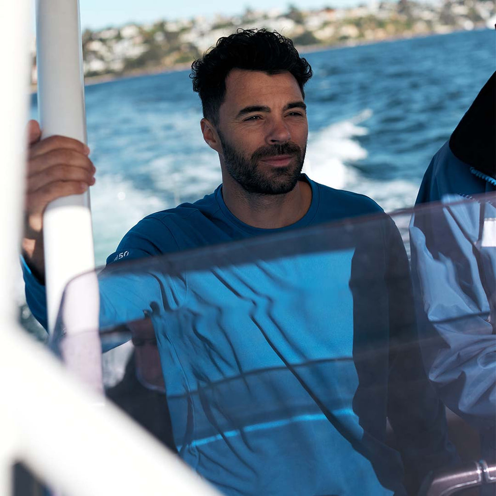 Crew Tech Tee LS - Blue