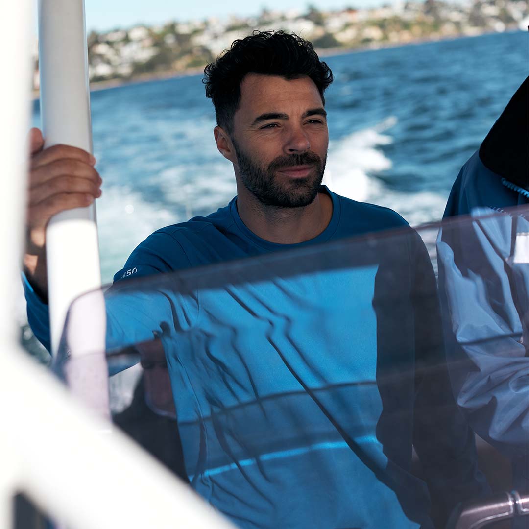 Crew Tech Tee LS - Blue