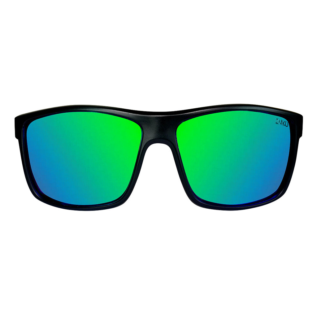 Inku Polarised Sunglasses - Green Mirror