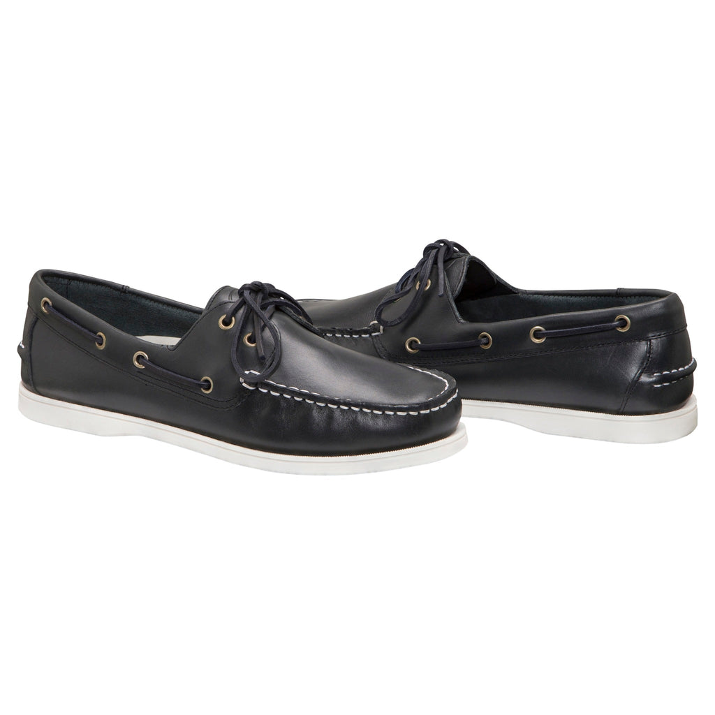 Flinders Leather Deck Shoe - Navy