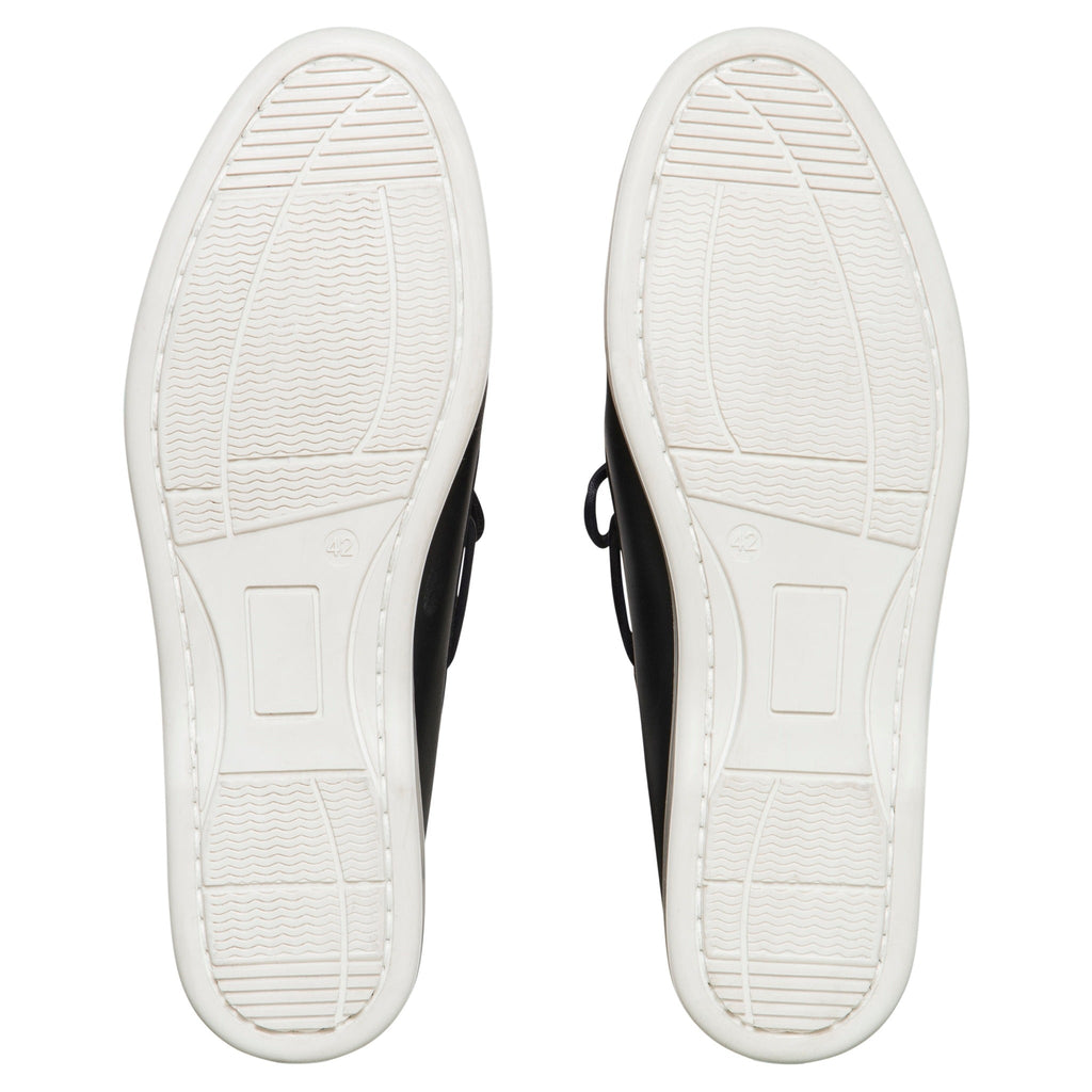 Flinders Leather Deck Shoe - Navy