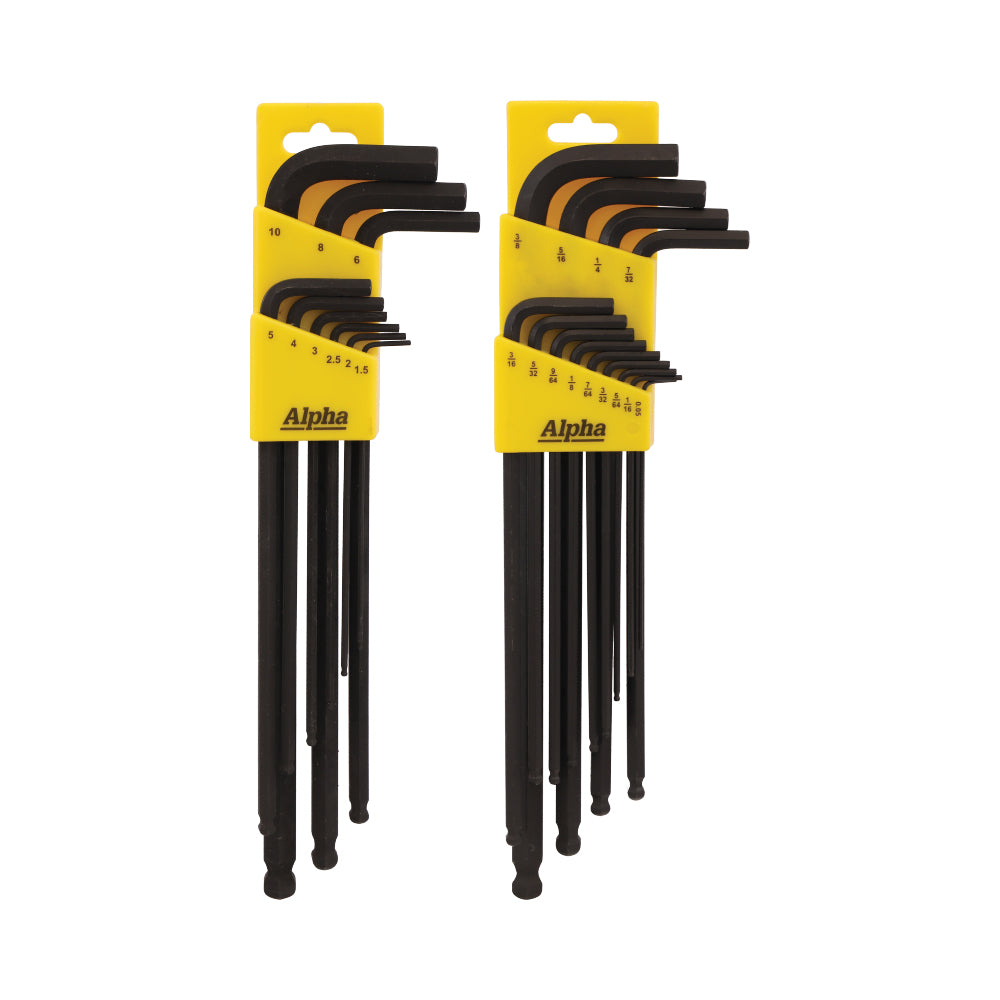 Alpha® L-Wrench Hex Key Set (Imperial - 13 Pieces)