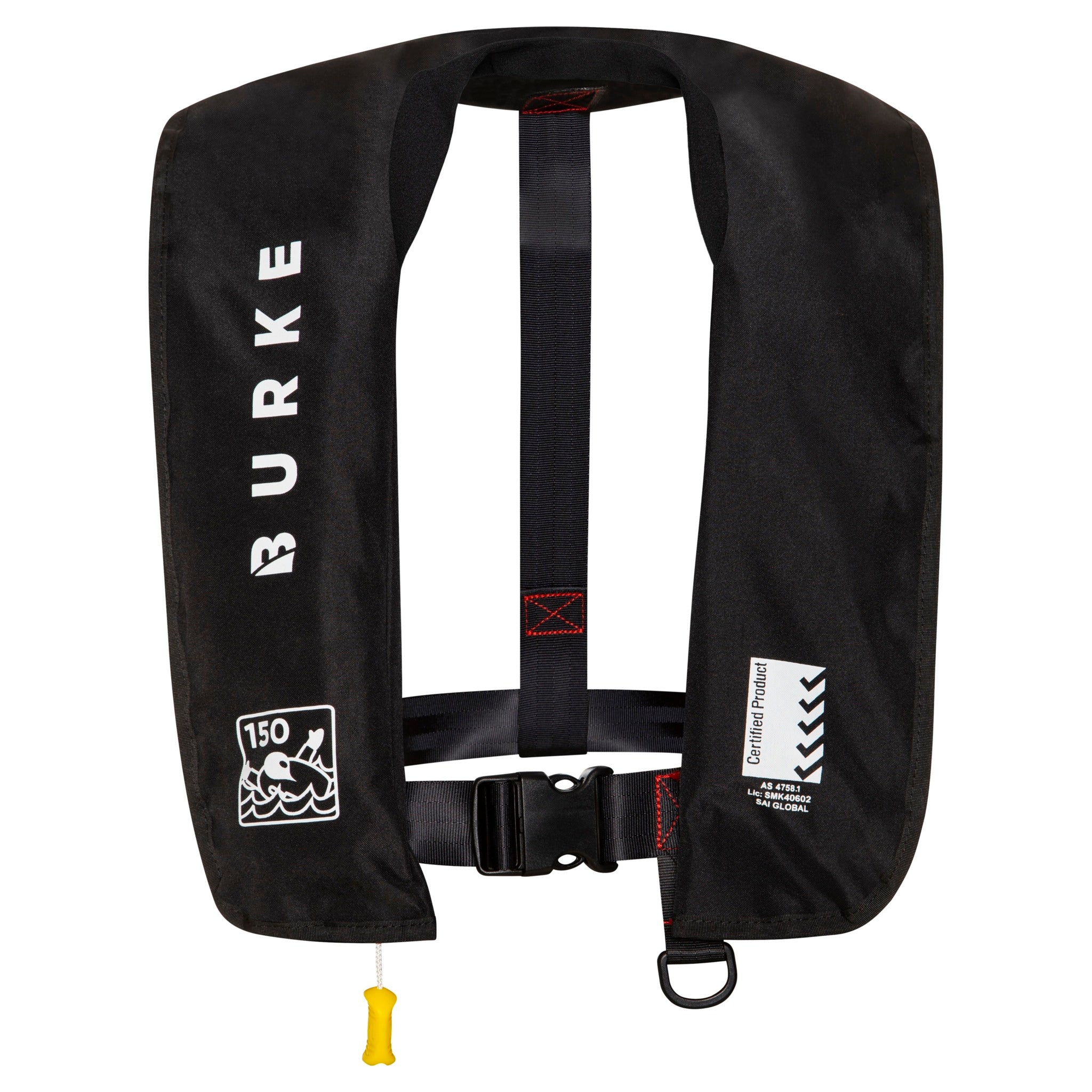 Burke Standard Inflatable PFD - Level 150 - Black