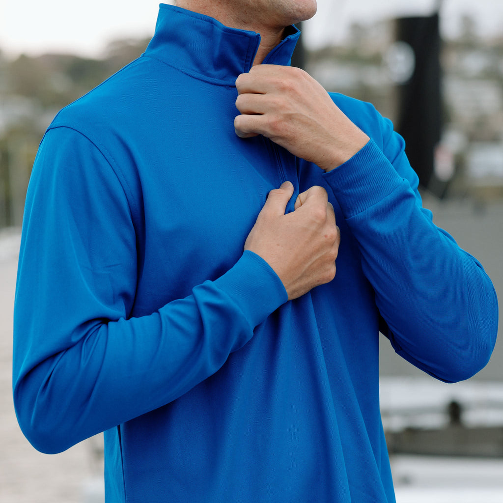 Signature Long Sleeve Polo - Blue