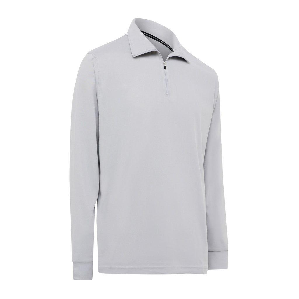 Signature Long Sleeve Polo - Light Grey