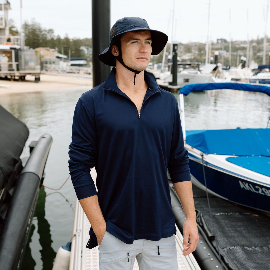 Signature Long Sleeve Polo - Navy
