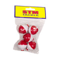 FLOAT CLIP ON Red/Wh 1-1/4" PRE PACK