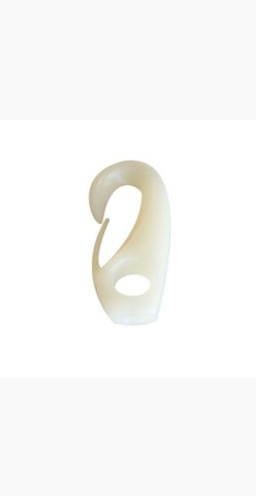 nylon snap hook white 5-6mm