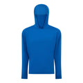 Burke Hooded Sun Shirt with built-in neck gaiter - blue - product front