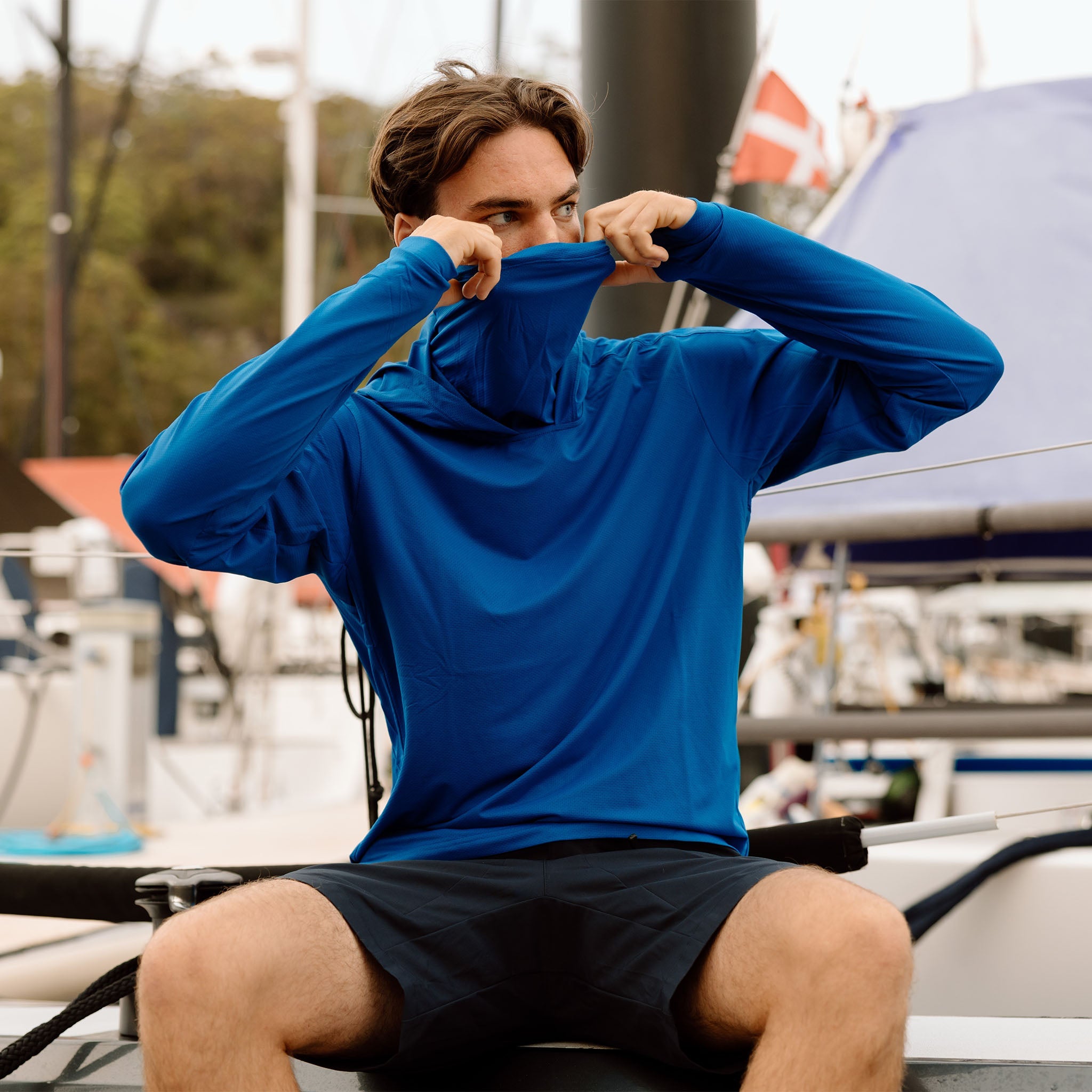 Hooded Sun Shirt - Blue