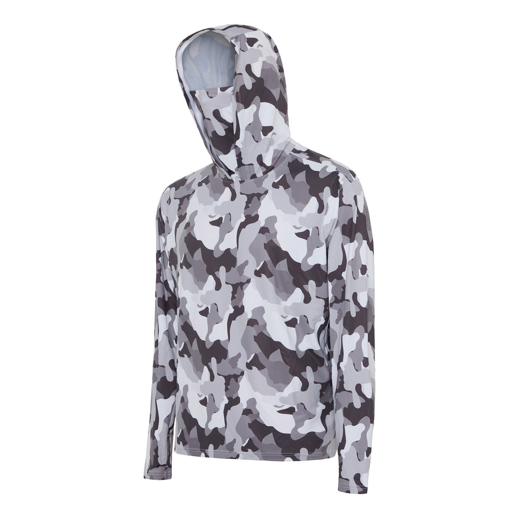 Hooded Sun Shirt - Grey Camo