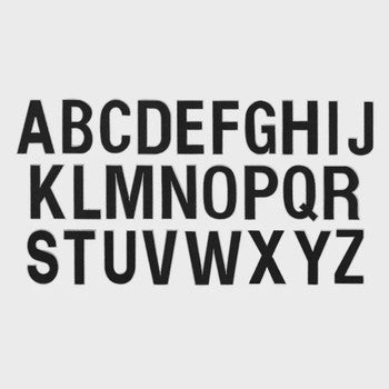 BLA 100MM REGISTRATION LETTERS BLACK